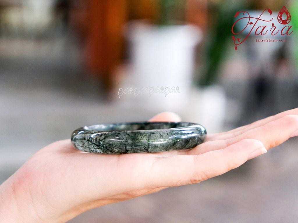  Vòng Bản Thạch Anh Tóc Xanh 