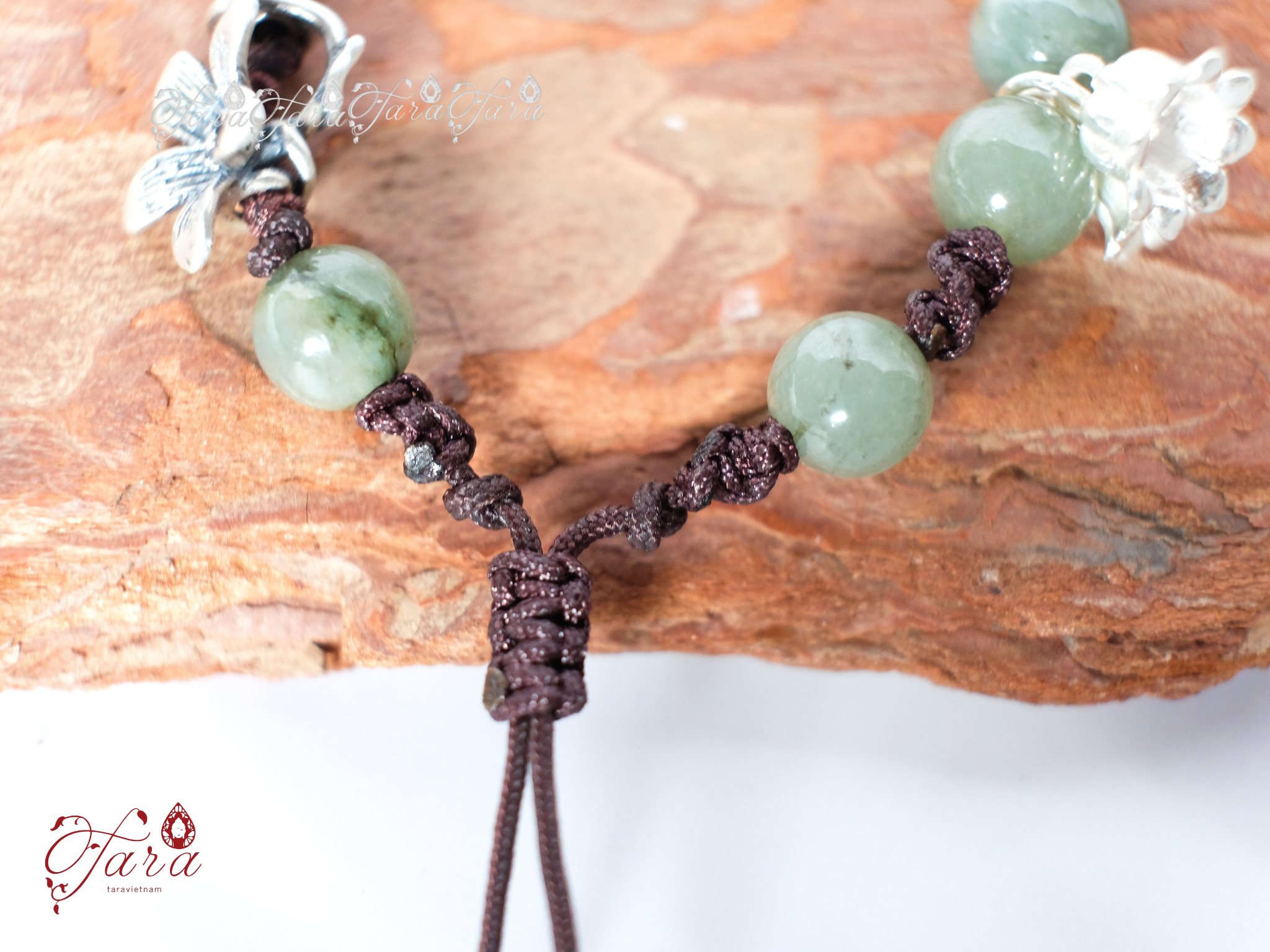  Vòng Cẩm Thạch Thắt Dây Vải 