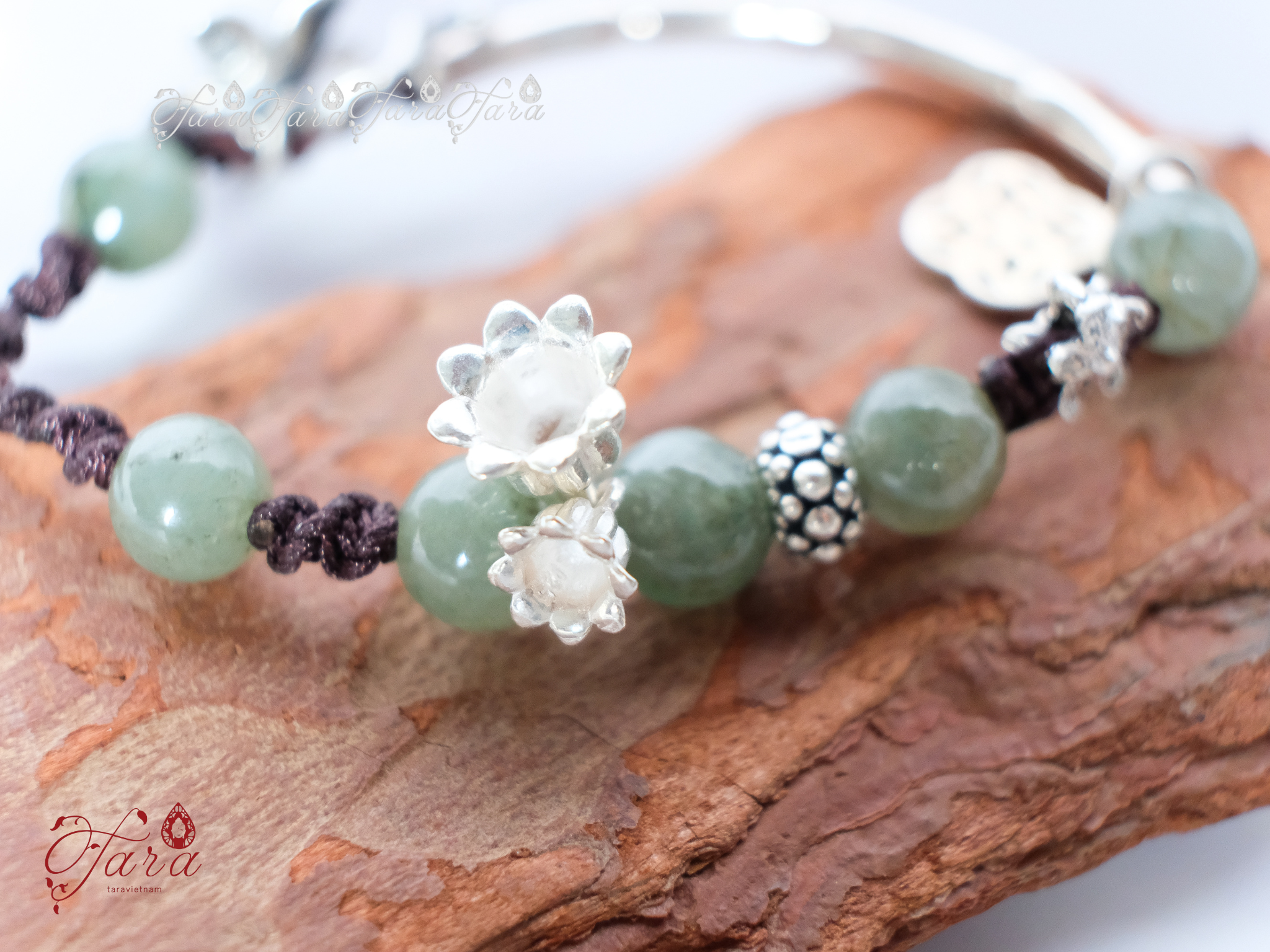  Vòng Cẩm Thạch Thắt Dây Vải 