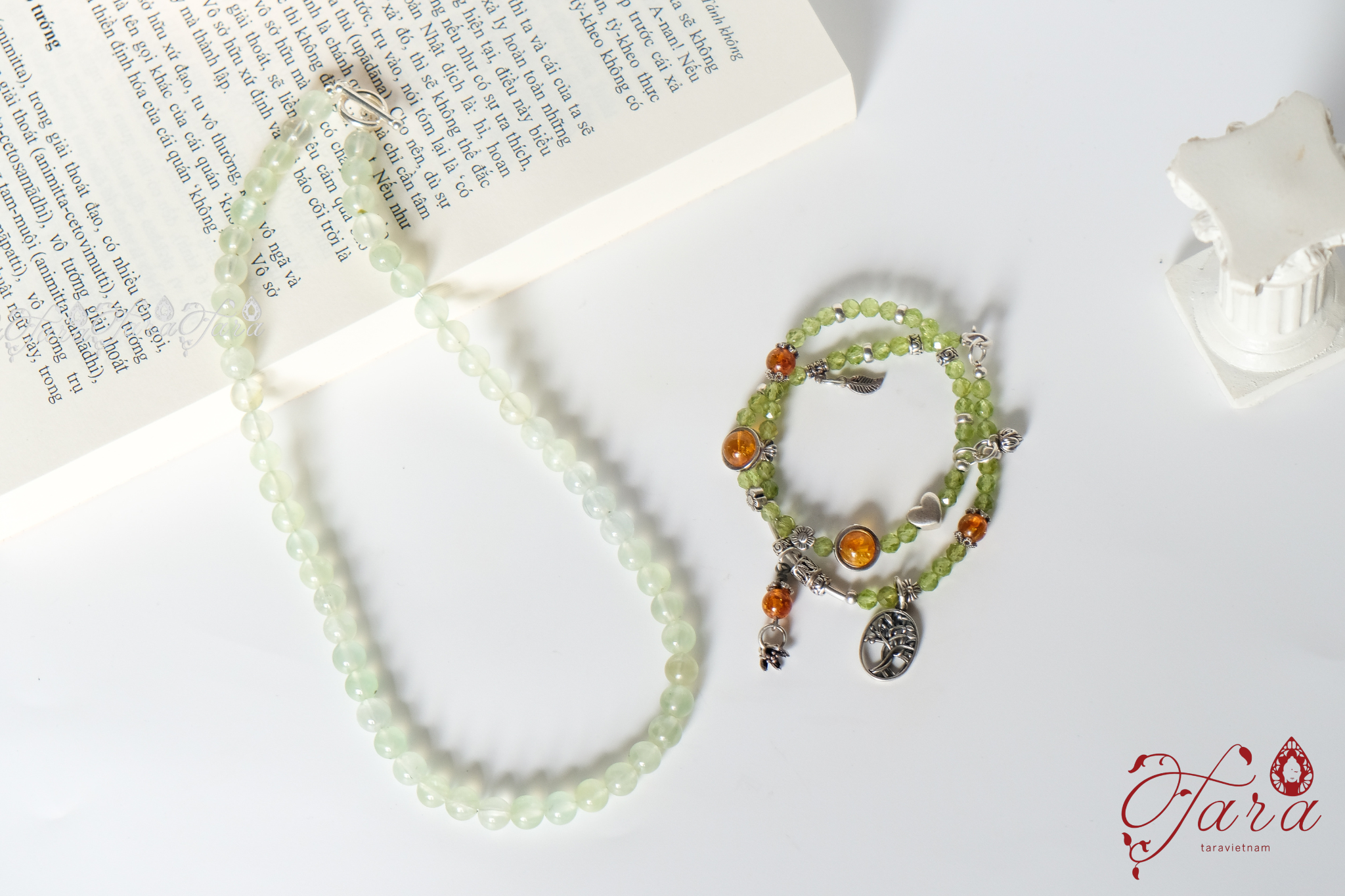  Bộ Prehnite và Hổ Phách 