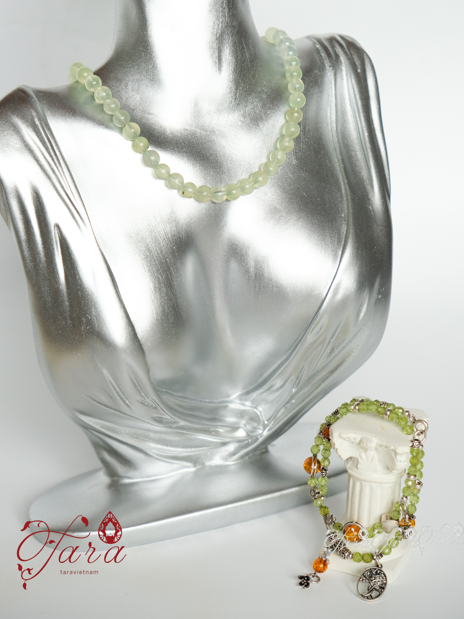  Bộ Prehnite và Hổ Phách 