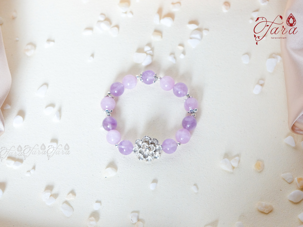  Vòng Kunzite và Thạch Anh Tím 