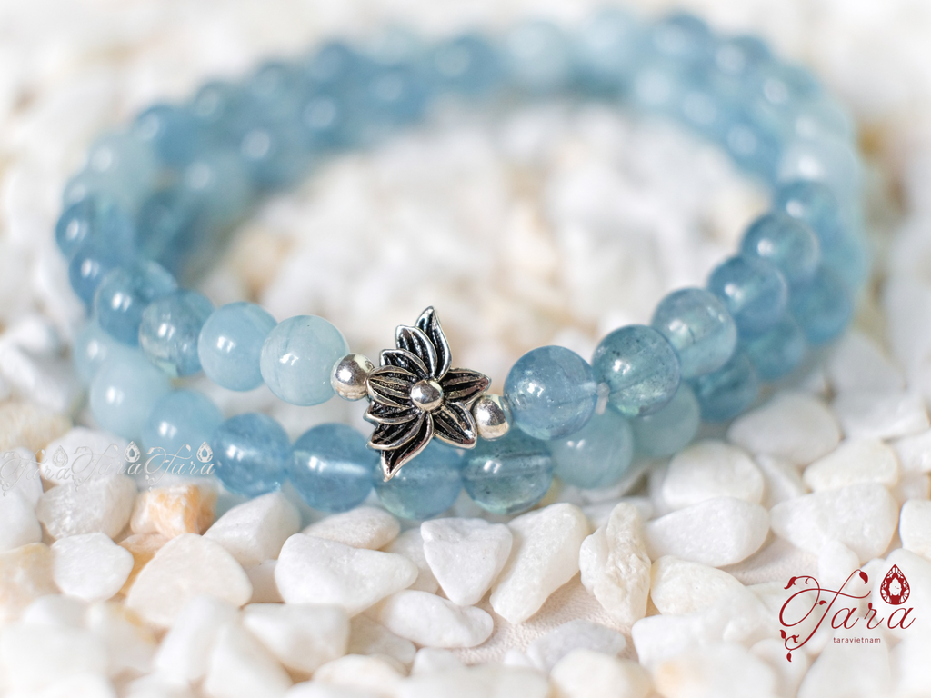  Vòng Aquamarine Quấn Dây 