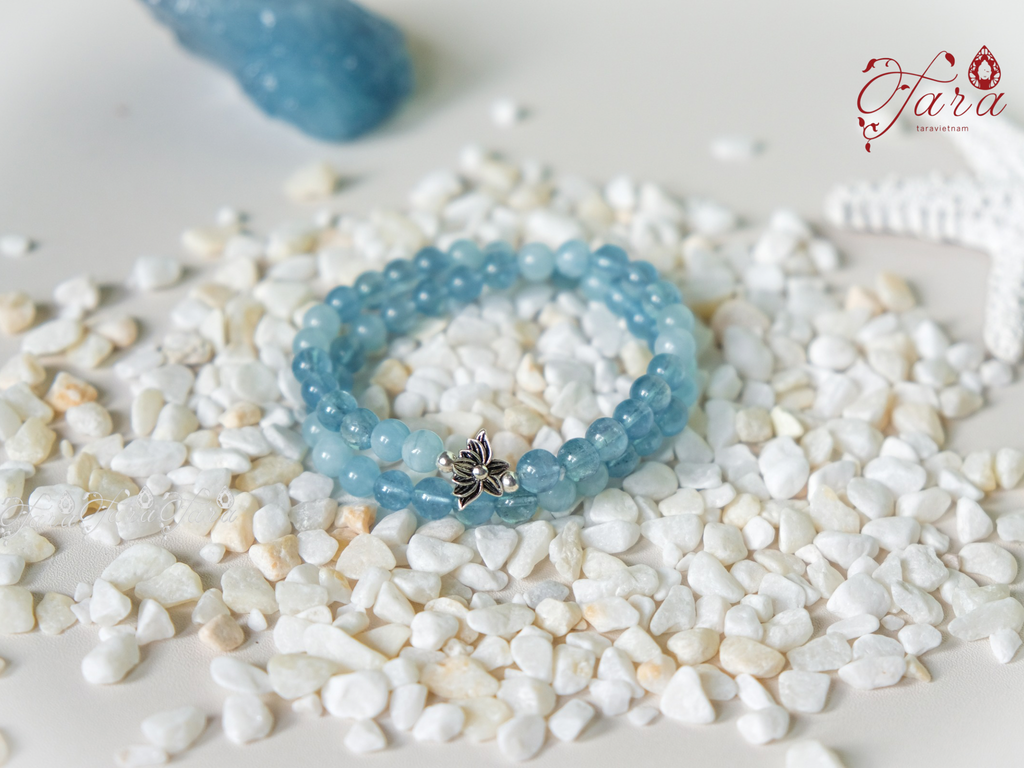  Vòng Aquamarine Quấn Dây 
