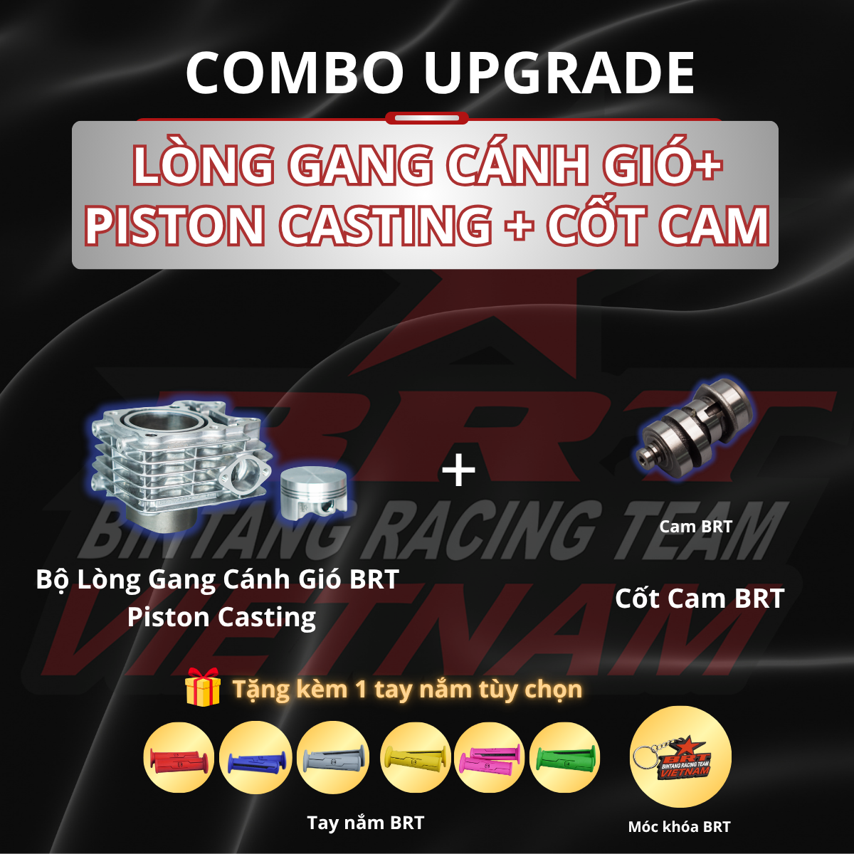  Combo Bộ Lòng Trái Cánh Gió BRT Cánh gió Vario 62.00 + Cốt Cam Vario BRT - 
