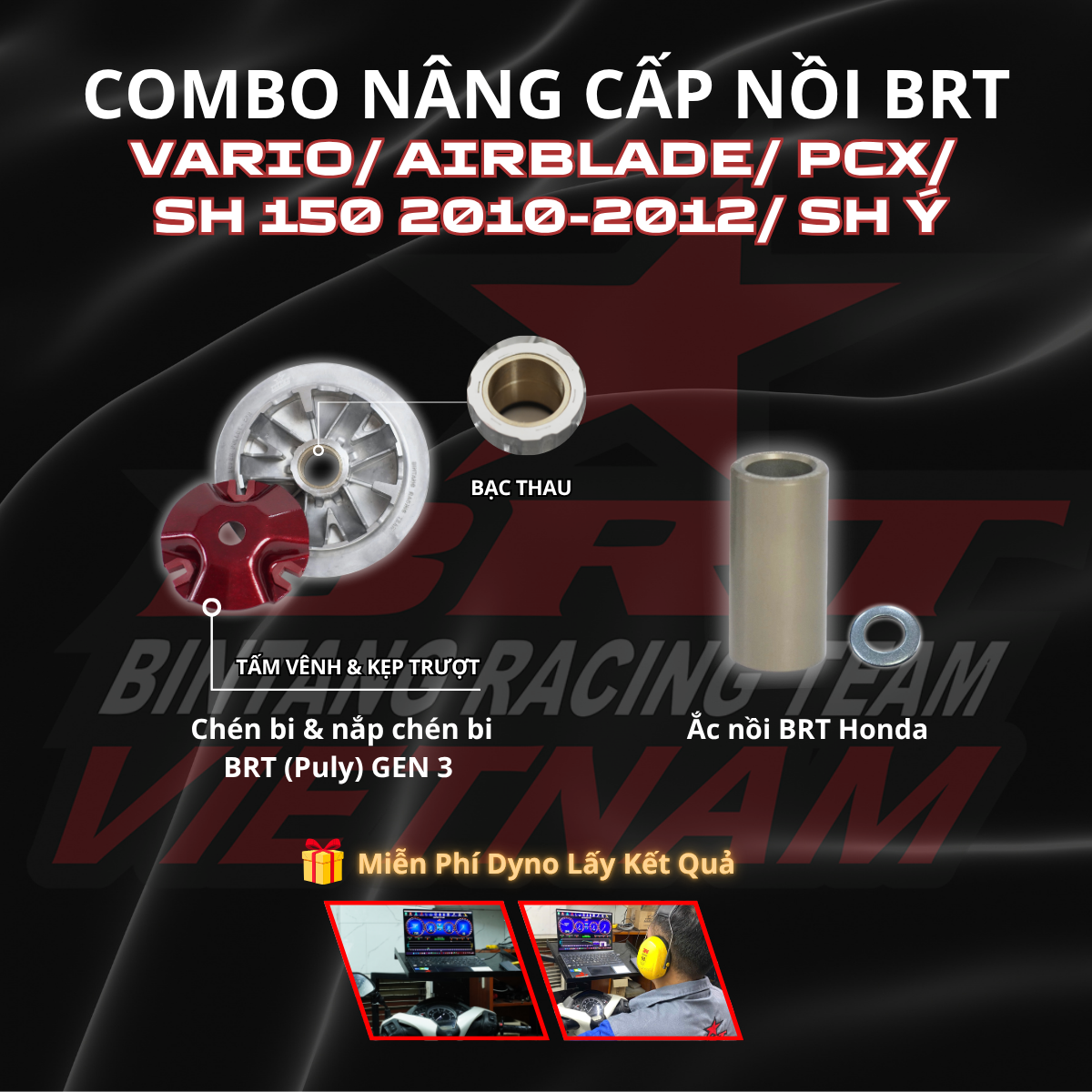  COMBO Nâng Cấp Nồi Dành Cho Vario/ PCX/ Airblade/ SH  (1) 