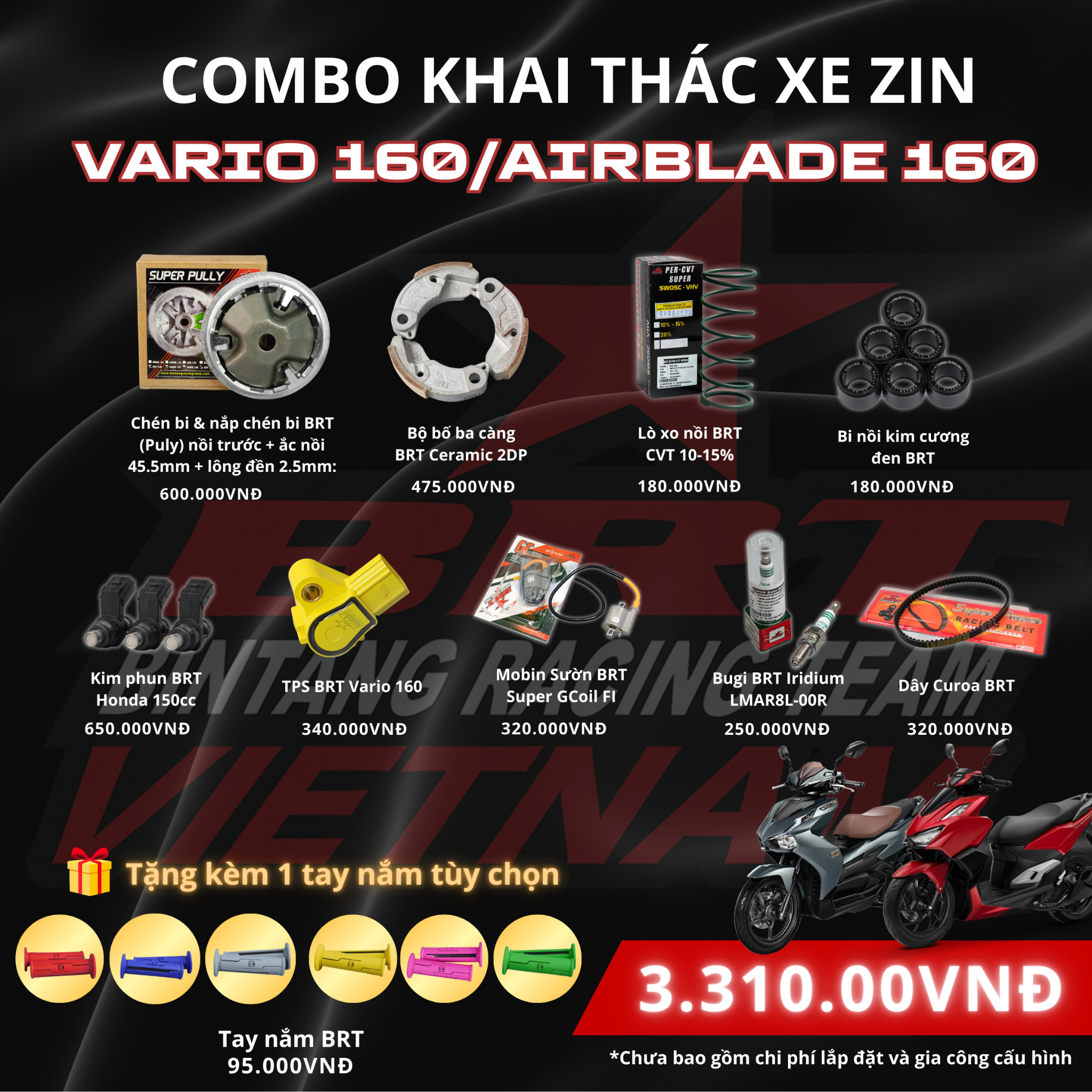  COMBO Khai Thác Zin Dành Cho Vario 160/ Airblade 160 