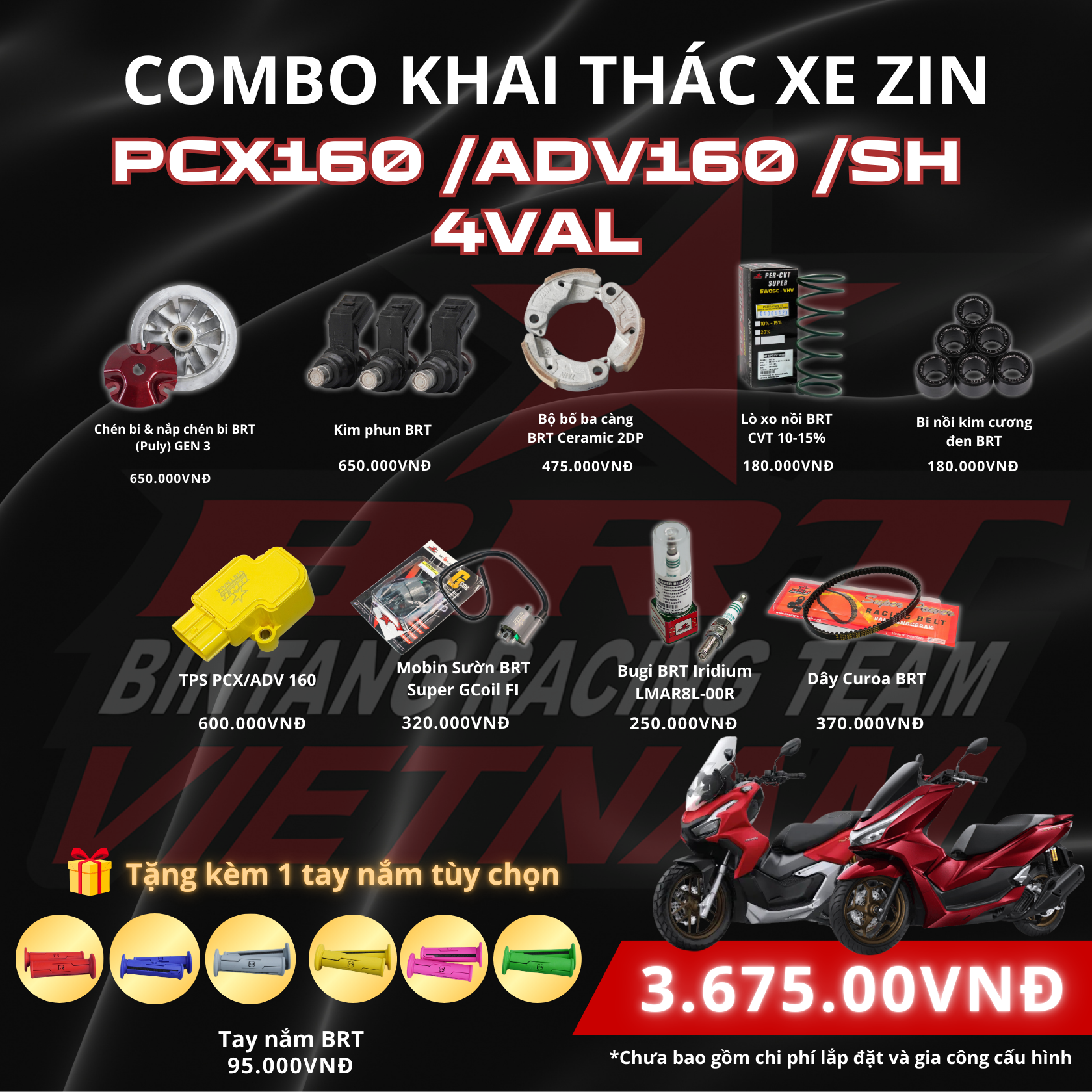  COMBO Khai Thác Zin Dành Cho PCX150/ ADV 150/ SH 4val. 