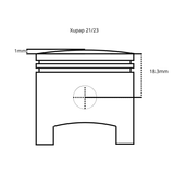 Piston 62.00-14 (18.3mm, 21/23, +1mm) Exciter. 