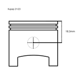  Piston 62.00-14 (18.3mm,21/23, Flat) Exciter. 