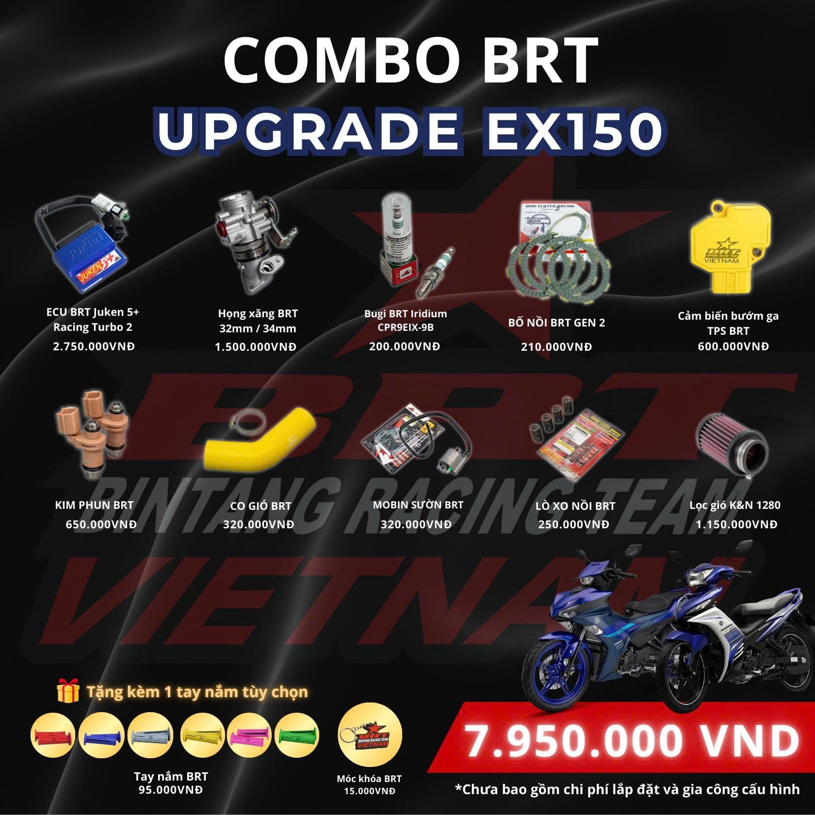  COMBO UPGRADE Pô Xăng Lửa, Nồi, Đánh Lửa dành cho Exciter 150 
