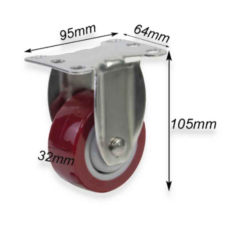 Bánh xe PU càng inox 304