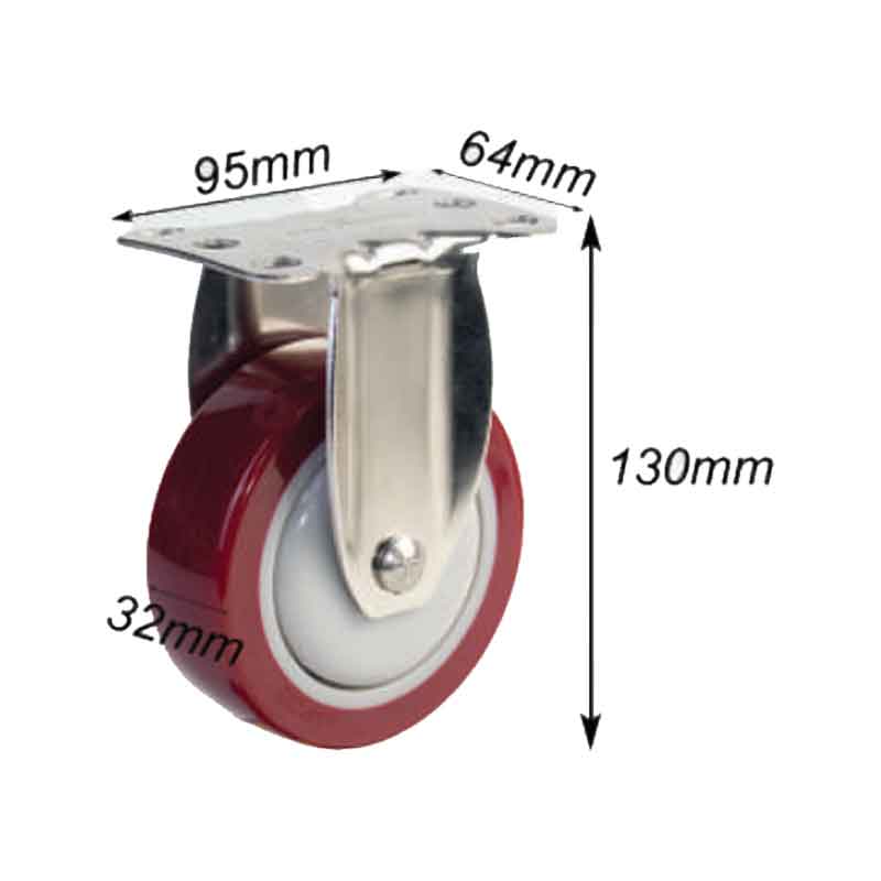 Bánh xe PU càng inox 304