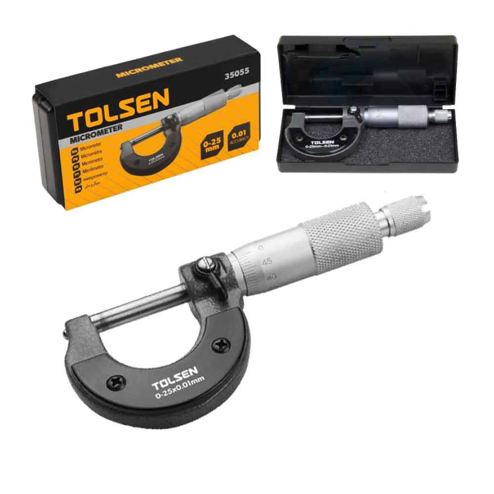 Panme cơ đo ngoài 0-25mm Tolsen 35055