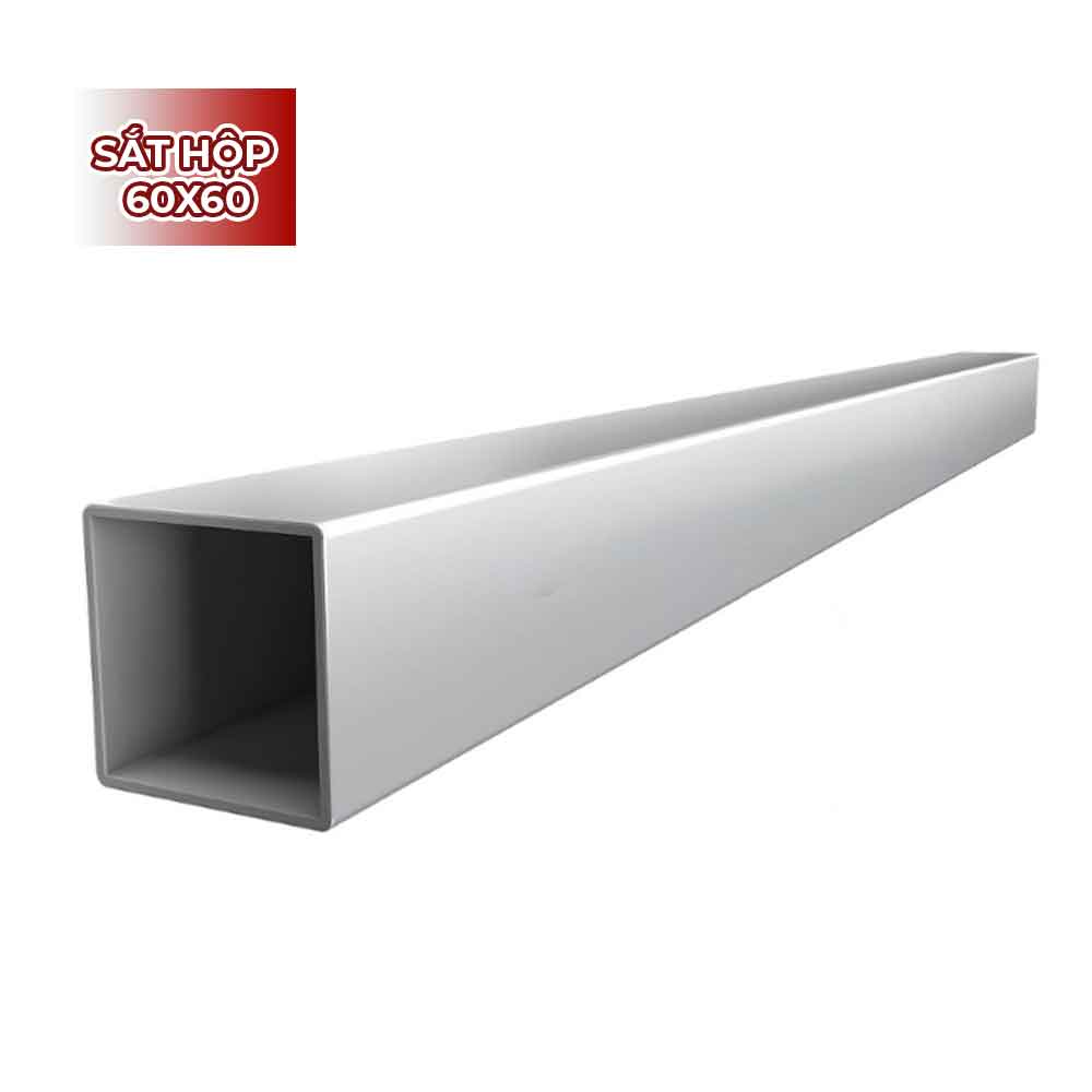 Sắt hộp 60x60x6m mạ kẽm