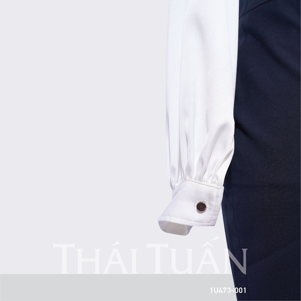  Áo Kiểu Nữ THÁI TUẤN Thắt Nơ Màu Trắng 