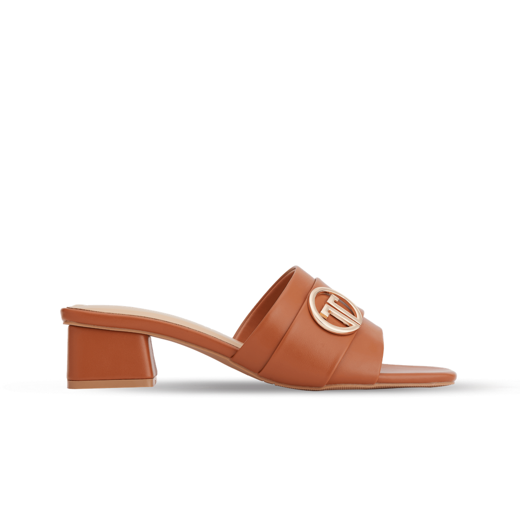  Guốc Mules Nữ THÁI TUẤN Quai Ngang Màu Nâu 