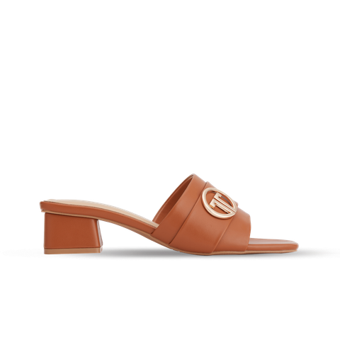  Guốc Mules Nữ THÁI TUẤN Quai Ngang Màu Nâu 