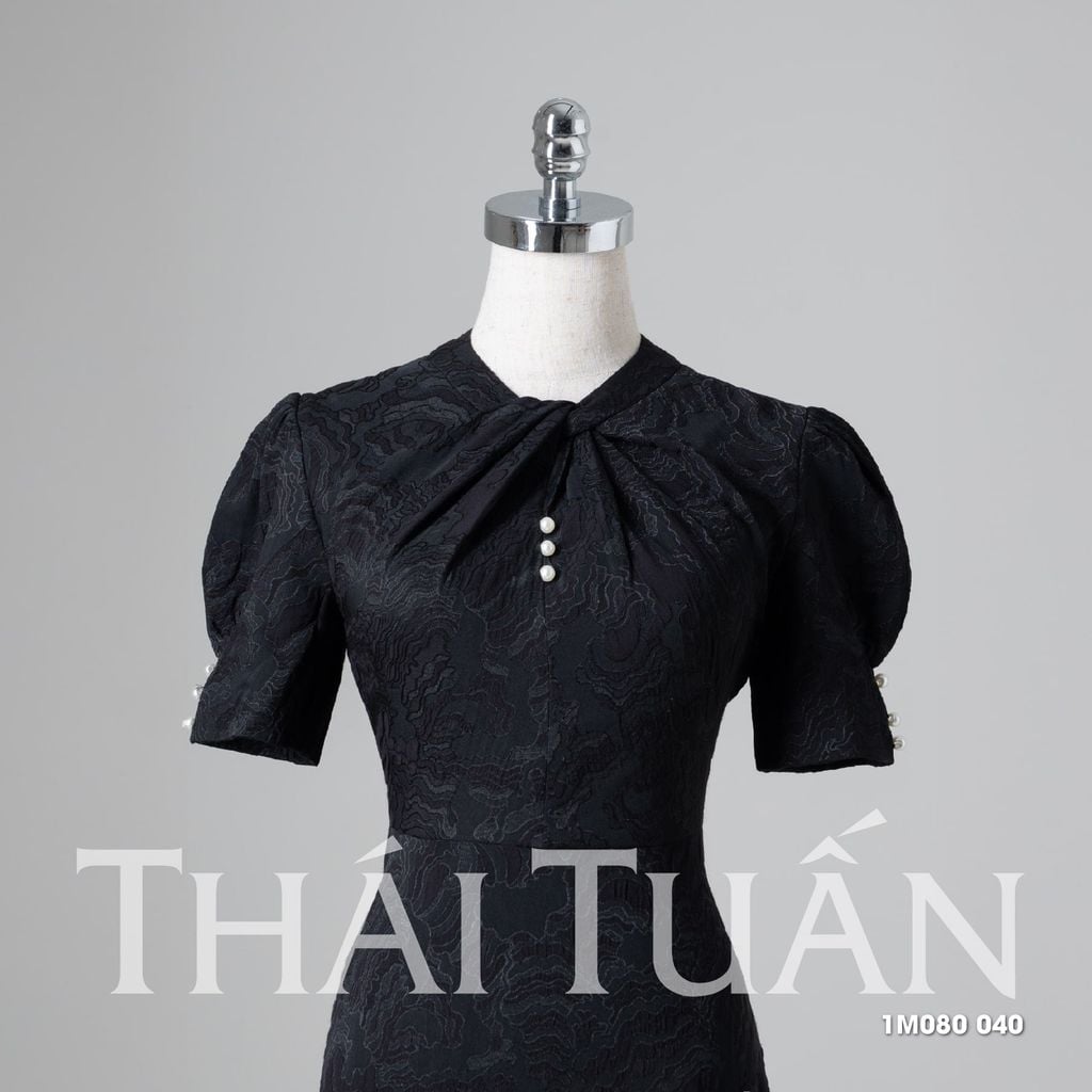  Đầm Nữ Thái Tuấn Gấm Ngọc Tuyết Dáng Chữ A 1M080040 