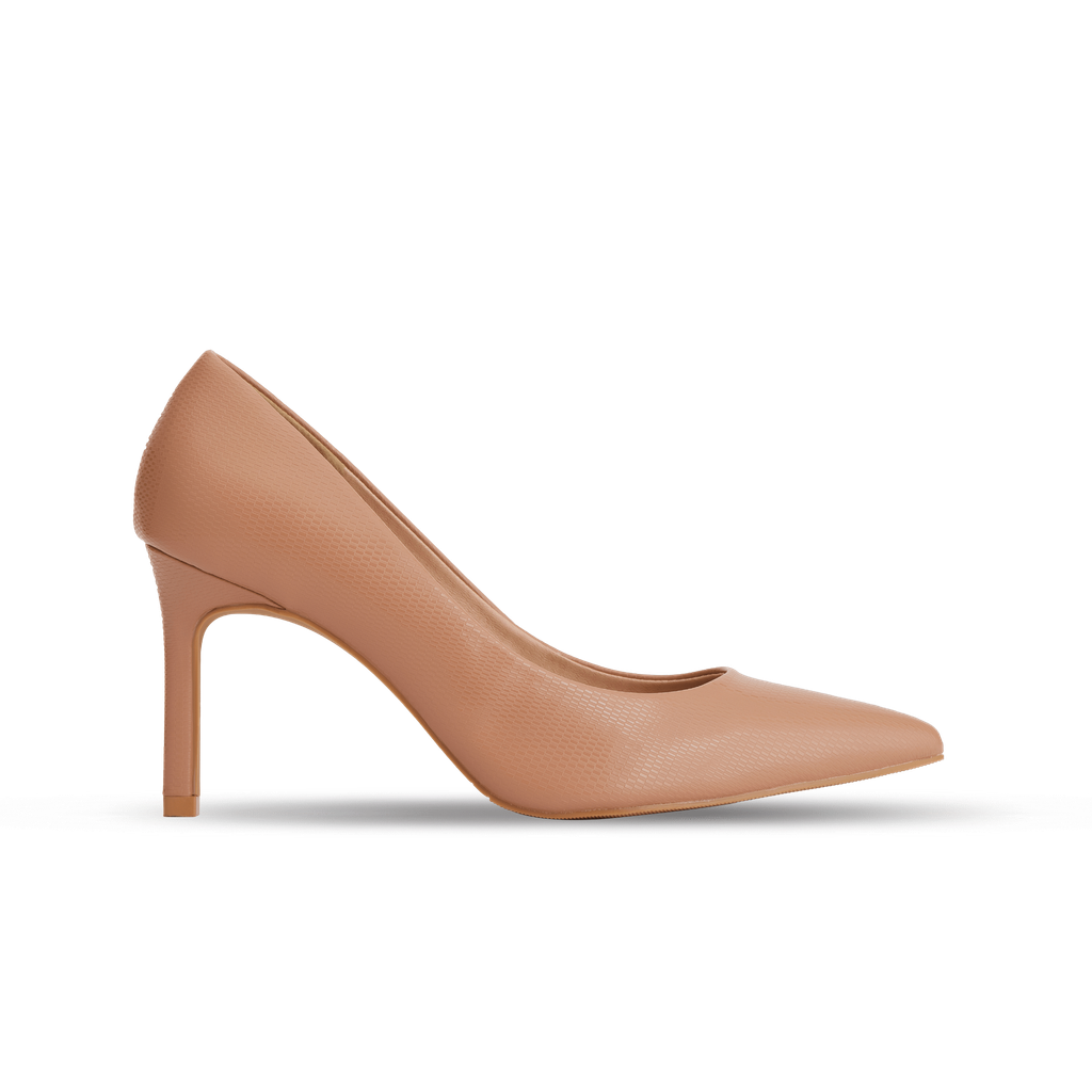  Giày Cao Gót Nữ THÁI TUẤN Bít Mũi Nhọn Màu Nâu 