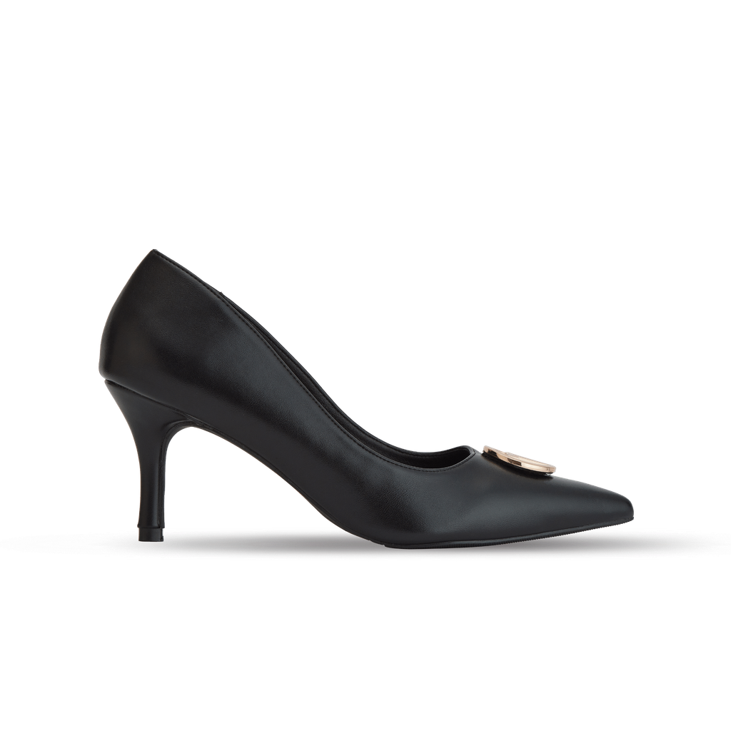  Giày Cao Gót Nữ THÁI TUẤN Bít Mũi Nhọn Màu Đen 