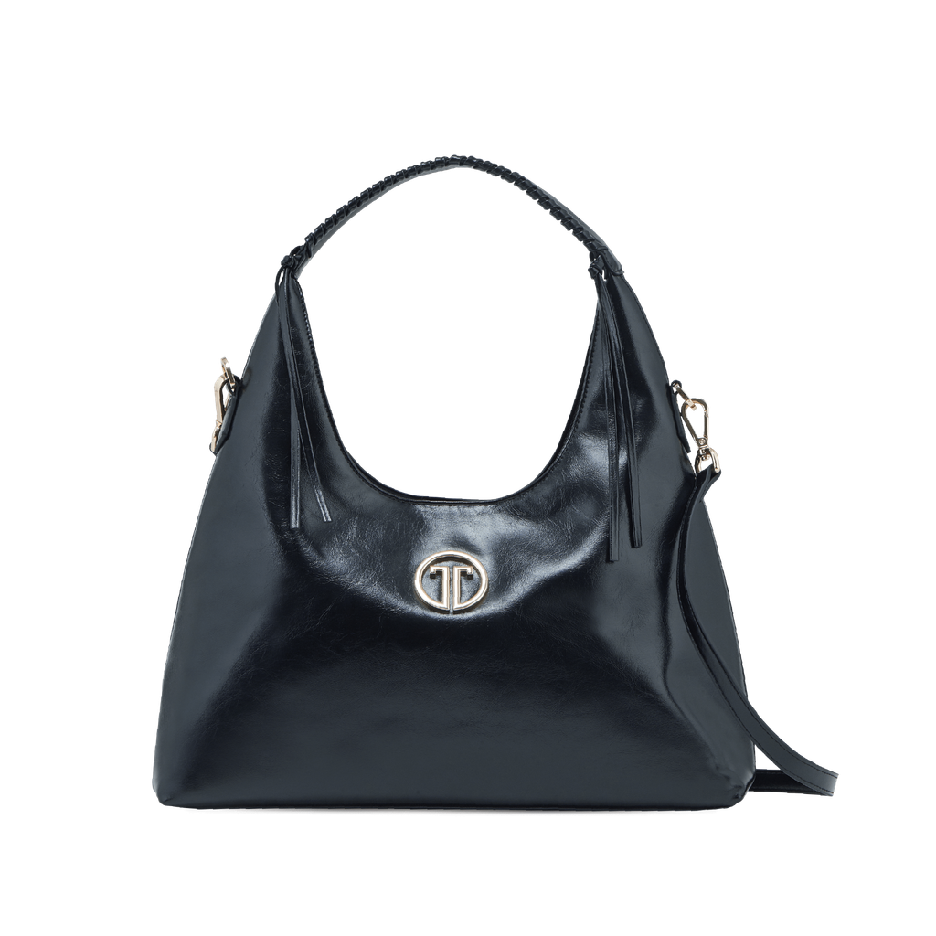  Túi Xách Tay Nữ THÁI TUẤN Hobo Khóa Kéo Màu Đen 