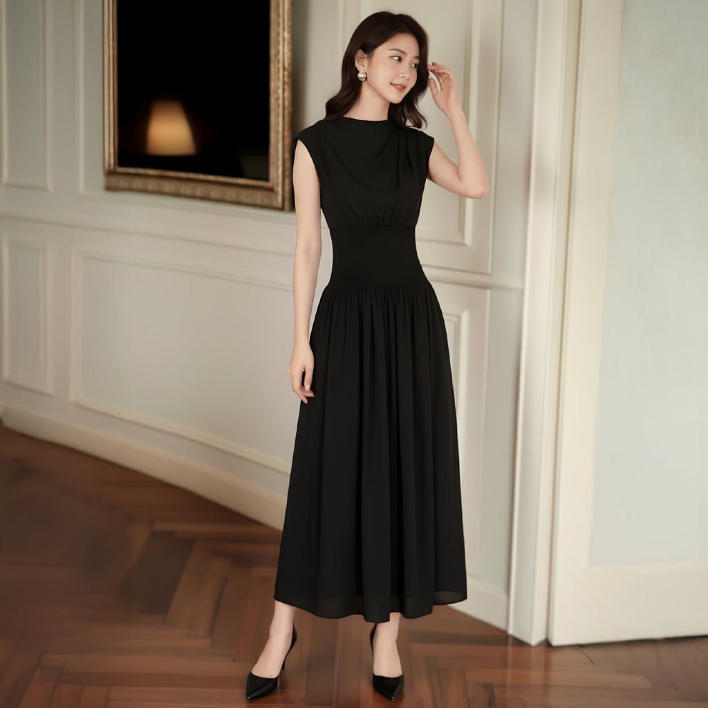  Đầm Nữ Thái Tuấn Cổ Tròn Sát Dáng Xòe 1M159 
