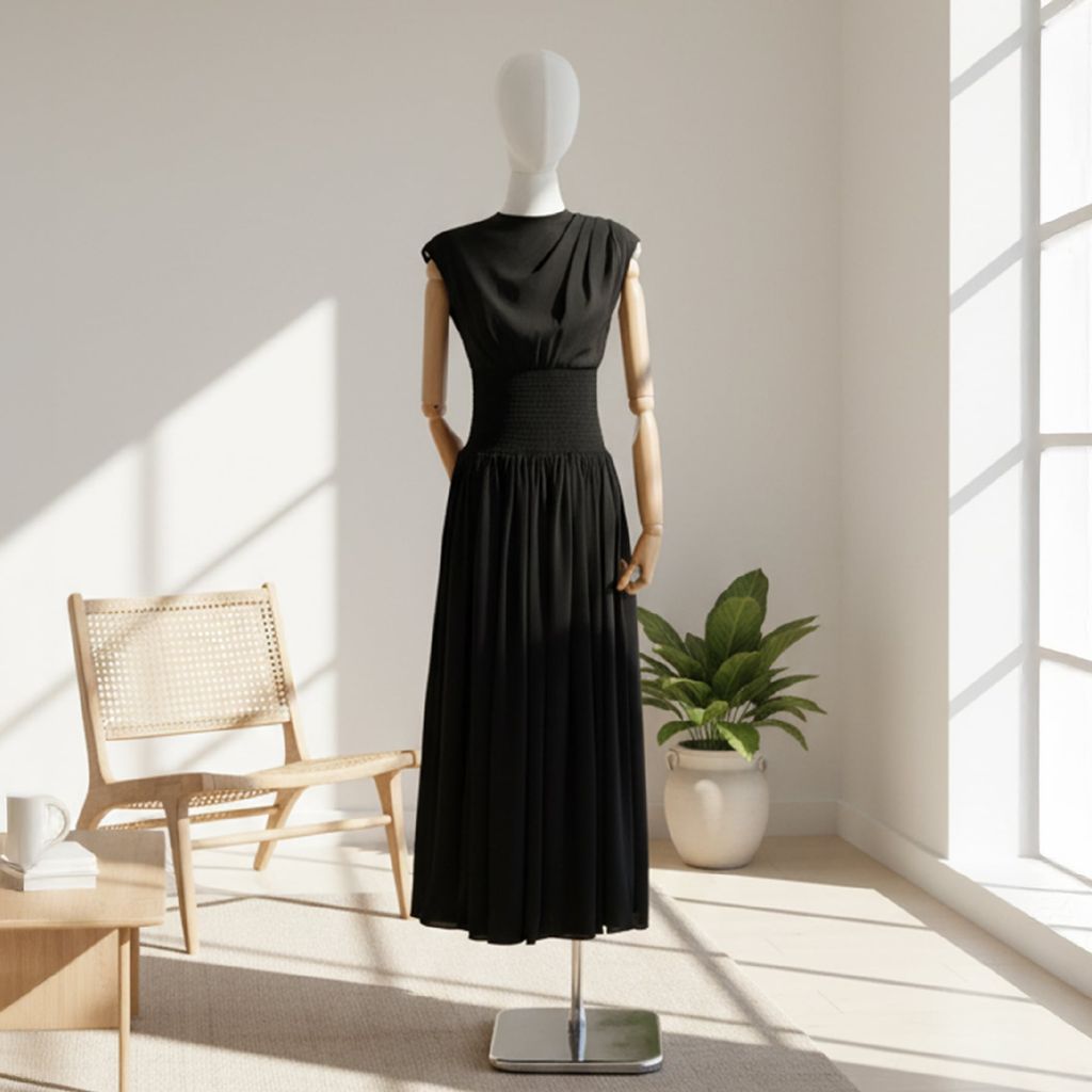  Đầm Nữ Thái Tuấn Cổ Tròn Sát Dáng Xòe 1M159 