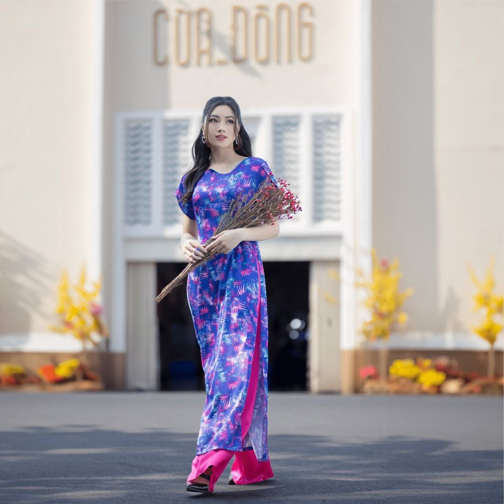  Áo Dài Nữ Thái Tuấn 1W14A053 