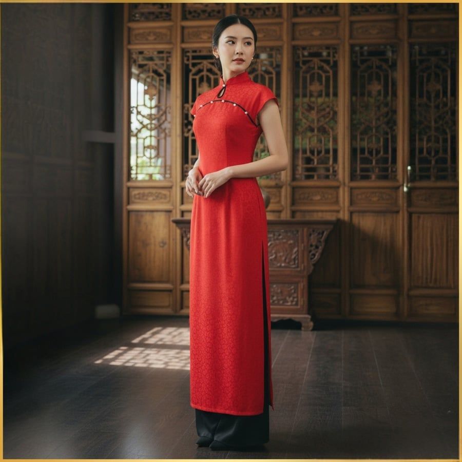  Áo Dài Nữ Thái Tuấn 1W21C 