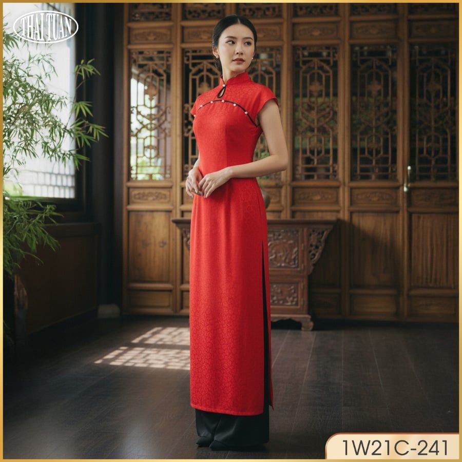  Áo Dài Nữ Thái Tuấn 1W21C 
