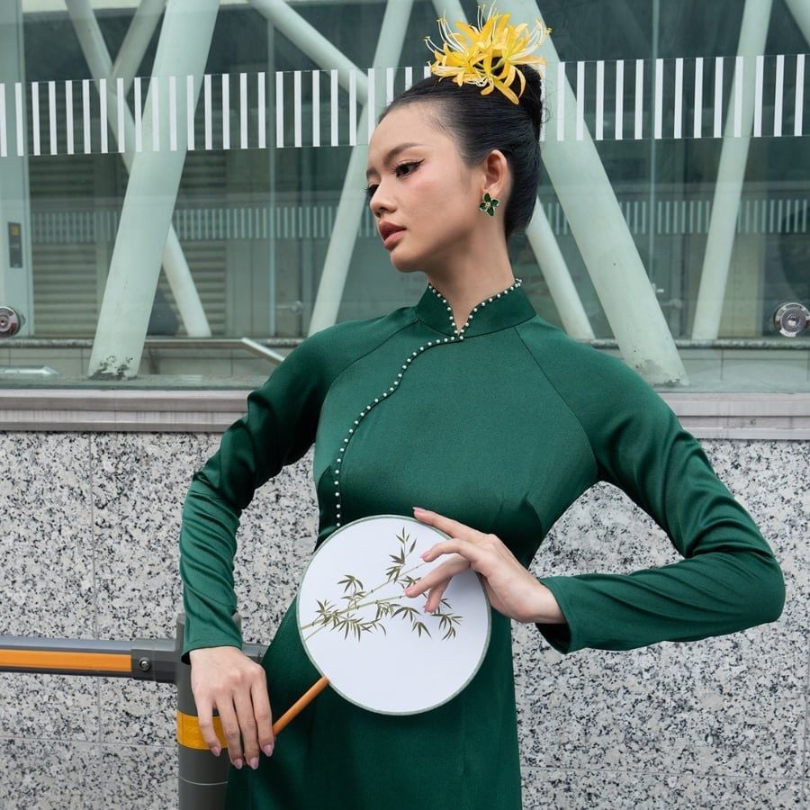  Áo Dài Nữ Thái Tuấn 1W58A024 