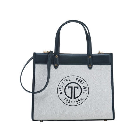  Túi Xách Tay Nữ THÁI TUẤN Thời Trang Khóa Kéo Màu Đen 