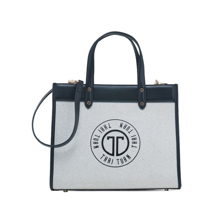  Túi Xách Tay Nữ THÁI TUẤN Thời Trang Khóa Kéo Màu Đen 