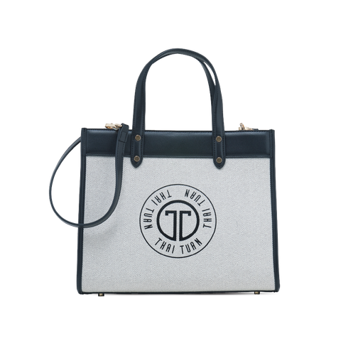  Túi Xách Tay Nữ THÁI TUẤN Thời Trang Khóa Kéo Màu Đen 