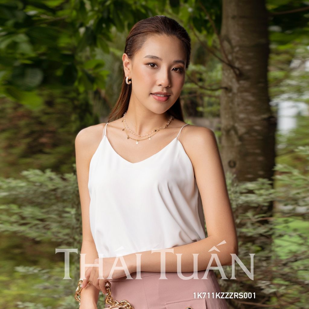  Áo Kiểu Nữ THÁI TUẤN Hai Dây Màu Trắng 