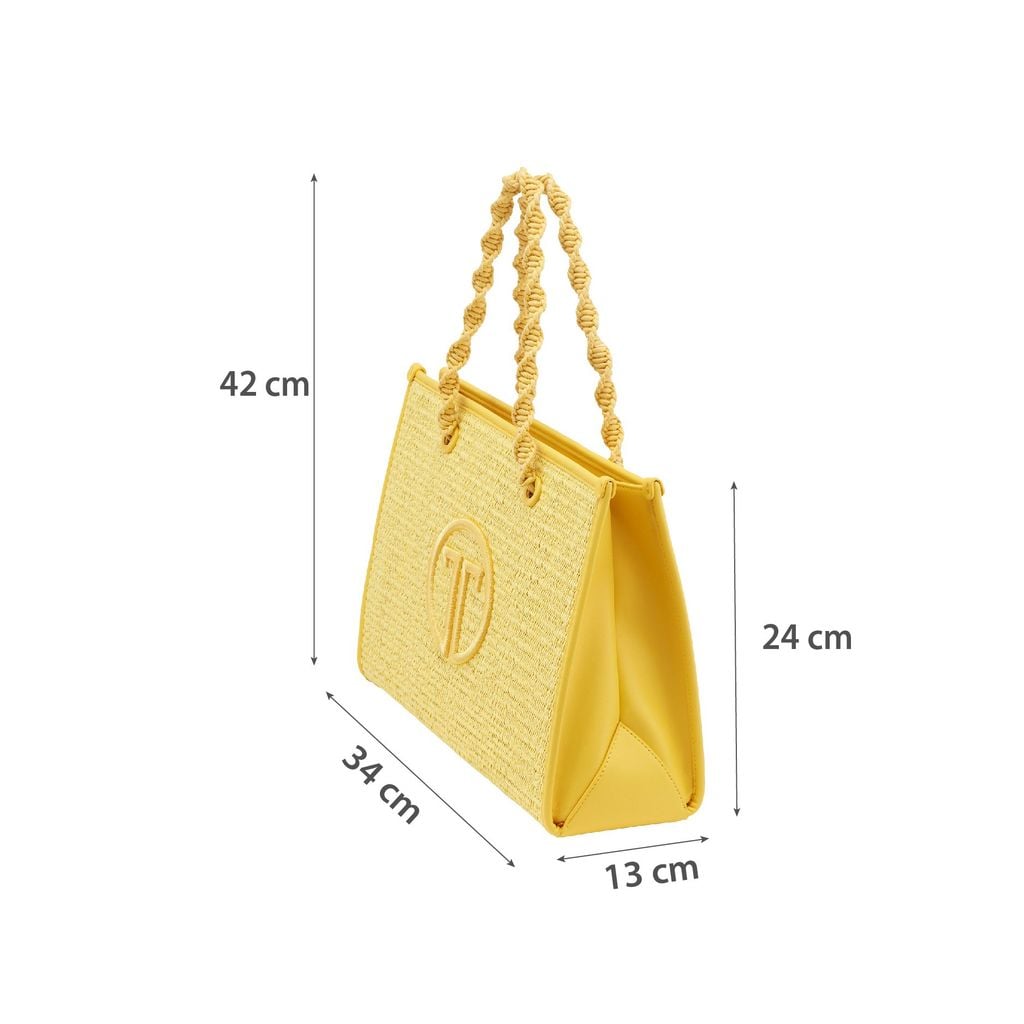  Túi Xách Tay Nữ THÁI TUẤN Thời Trang Thêu Nổi Màu Vàng 