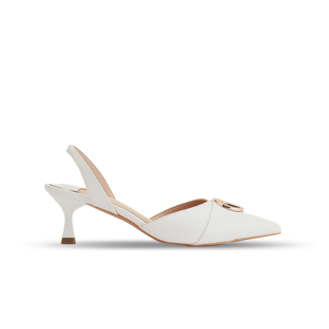  Giày Sandals Nữ THÁI TUẤN Mũi Nhọn Màu Trắng 
