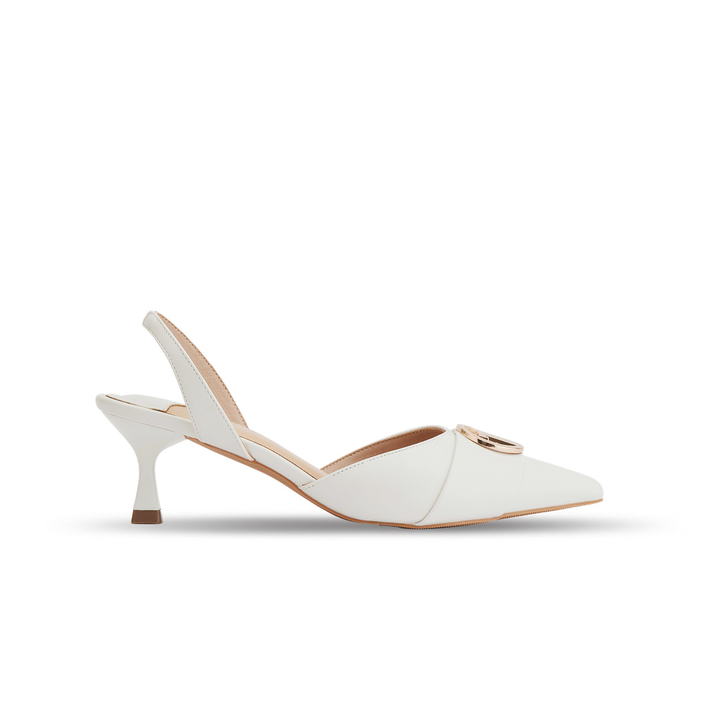  Giày Sandals Nữ THÁI TUẤN Mũi Nhọn Màu Trắng 