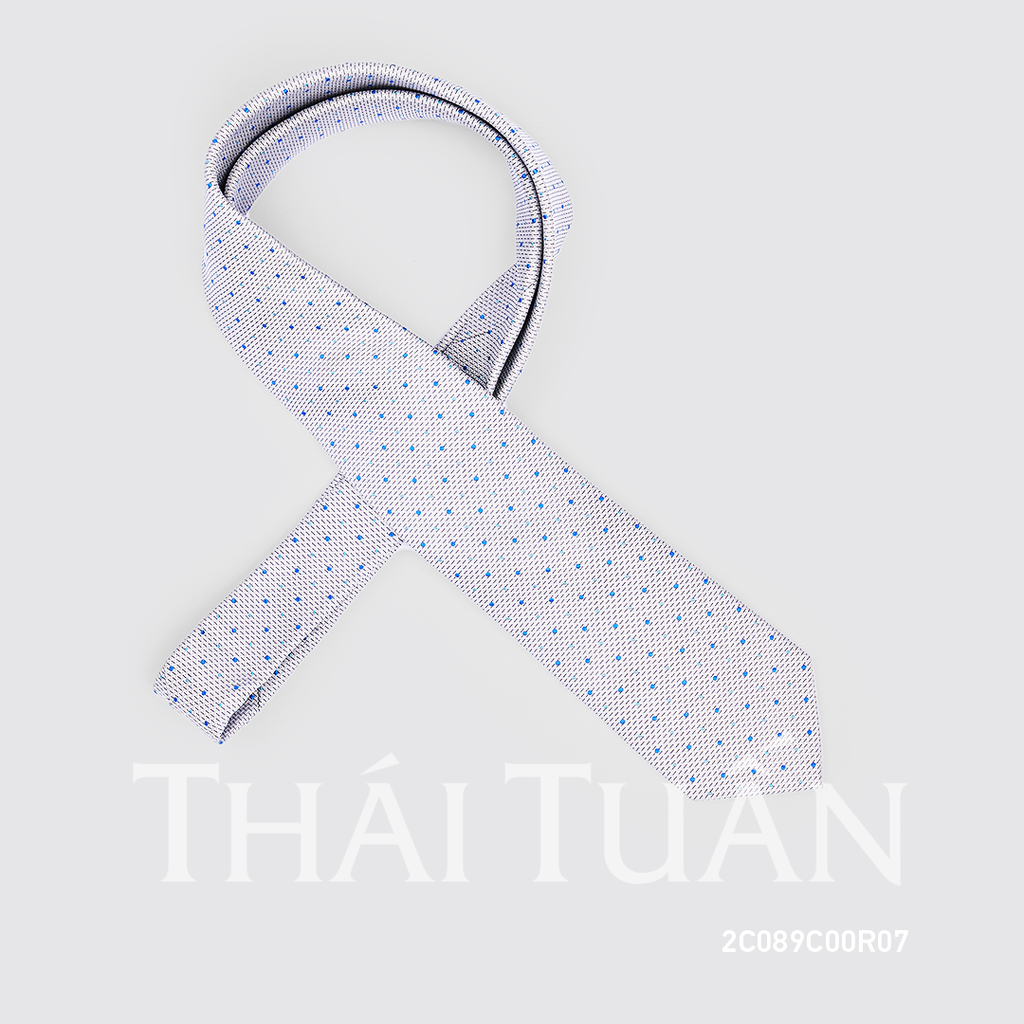  Cravat THÁI TUẤN Họa Tiết Chấm Bi Màu Xám 