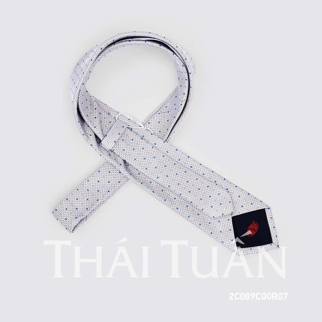  Cravat THÁI TUẤN Họa Tiết Chấm Bi Màu Xám 
