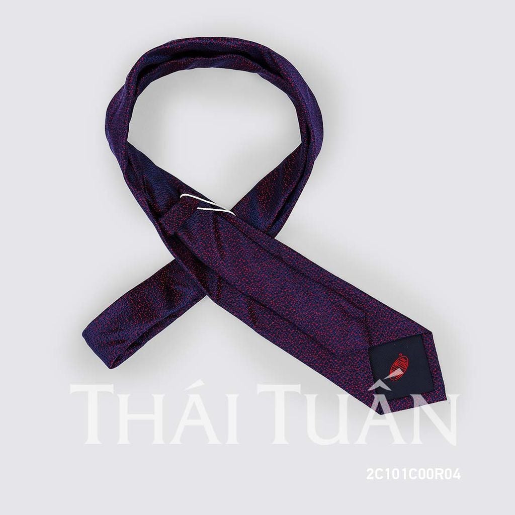  Cravat THÁI TUẤN Họa Tiết Chấm Bi Màu Tím 