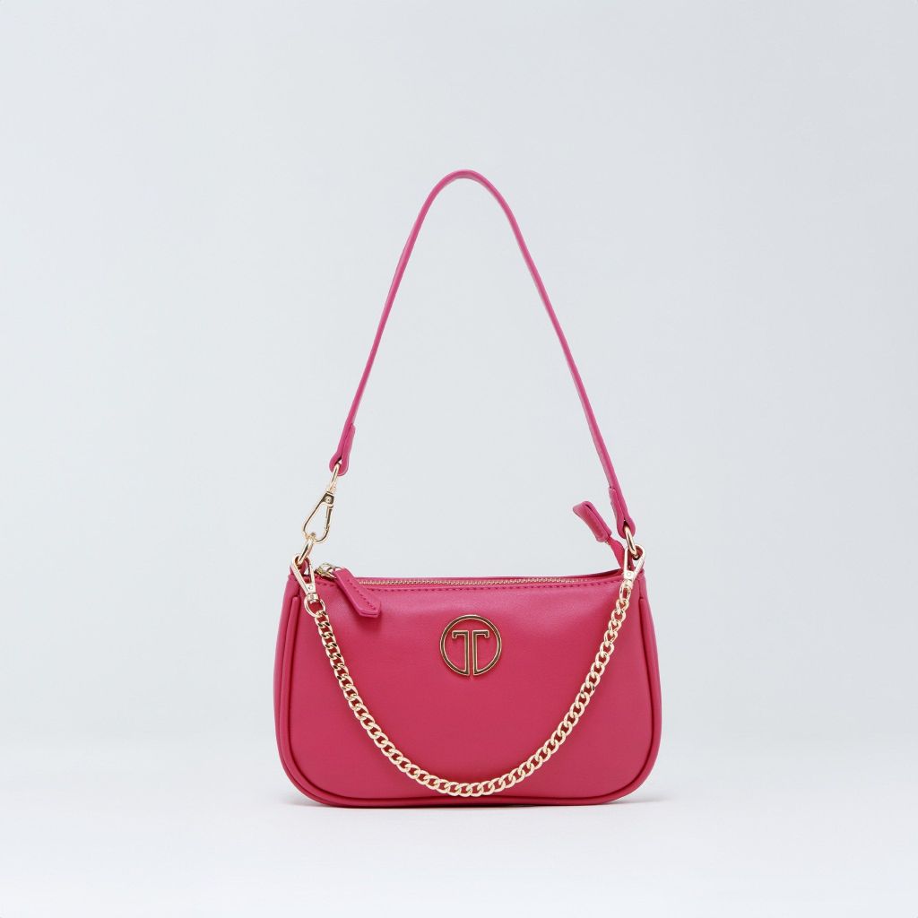  Túi Xách Tay Nữ THÁI TUẤN Đeo Vai Trơn Khóa Kéo Màu Hồng Sen 