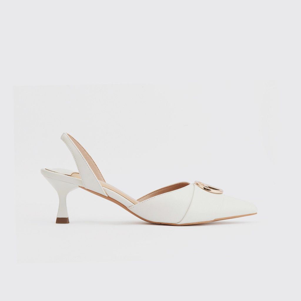  Giày Sandals Nữ THÁI TUẤN Mũi Nhọn Màu Trắng 