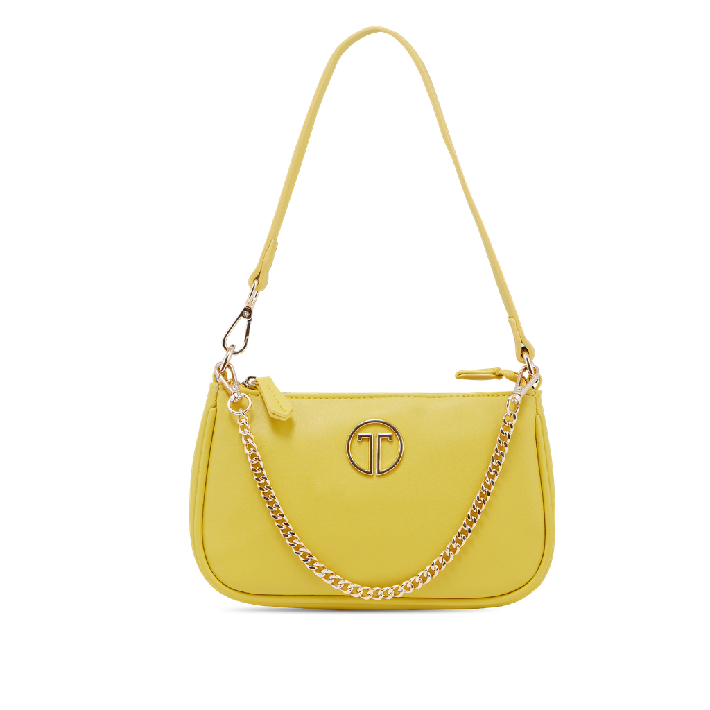  Túi Xách Tay Nữ THÁI TUẤN Đeo Vai Trơn Khóa Kéo Màu Vàng 