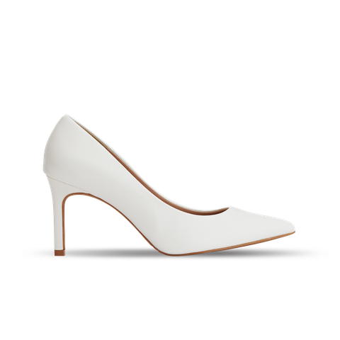  Giày Cao Gót Nữ THÁI TUẤN Bít Mũi Nhọn Màu Trắng 