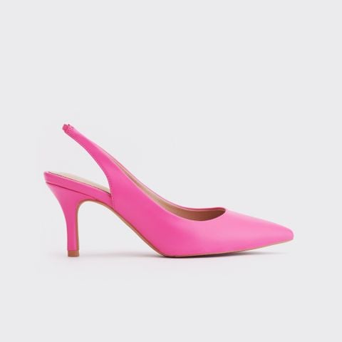  Giày Cao Gót Nữ THÁI TUẤN Mũi Nhọn Phối Quai Hậu Màu Hồng 