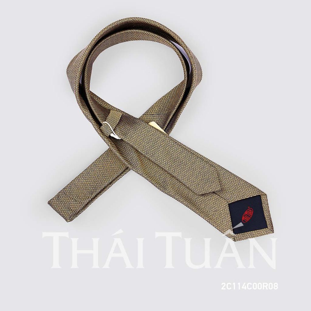  Cravat THÁI TUẤN Hoa Văn Nhỏ Màu Vàng 