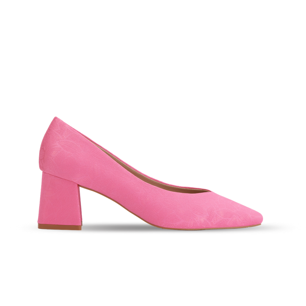  Giày Cao Gót Nữ THÁI TUẤN Bít Mũi Bầu Màu Hồng 