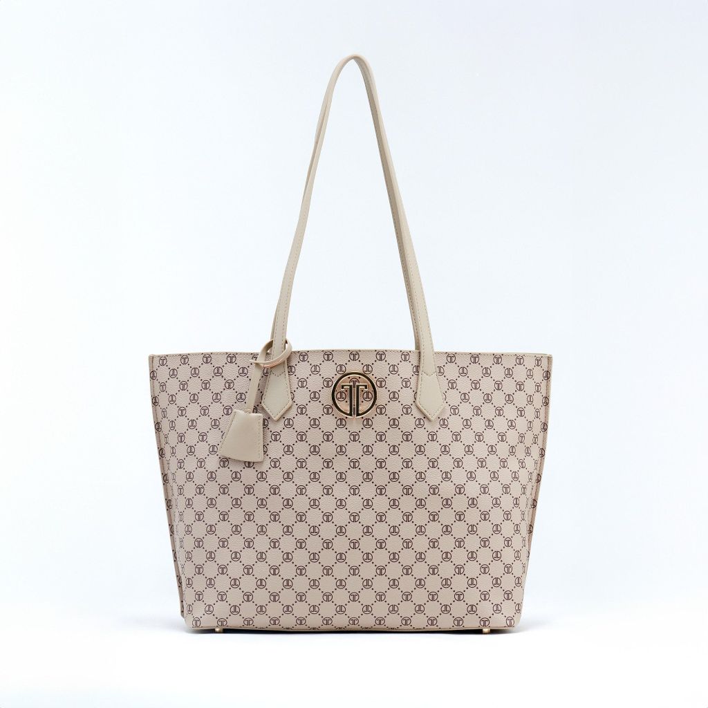  Túi Xách Tay Nữ THÁI TUẤN lớn Thời Trang Họa Tiết Caro Màu Kem 